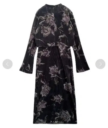 DRY FLOWER VELOUR DRESS