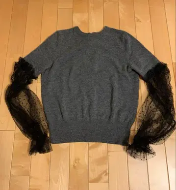 레이빔즈 RBS 도트 튤 벌룬 슬리브 블랙 프리