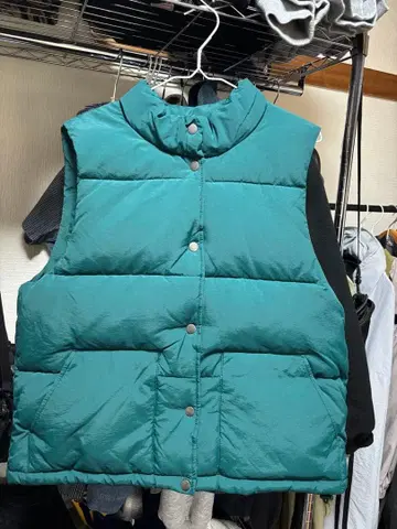 터콰이즈 퀼팅 다운 베스트