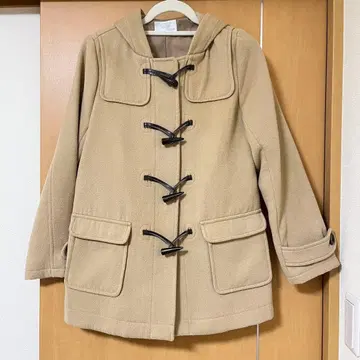 index 가죽 느낌 소재 사용 더플 코트 숏 기장 더플 코트 여성용