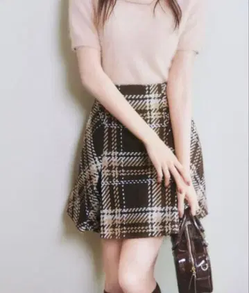 로빙 체크 미니 스커트 snidel