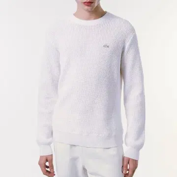 미사용 새상품 Lacoste 헤더 컬러링 와플 니트 M