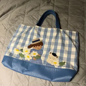 파미리아 70주년 토트백 깅엄 체크