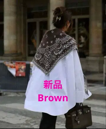 새상품 Gypsohila 페이즐리 니트 스톨 지프소피아