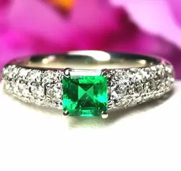 에메랄드 다이아몬드 반지 #12 새상품급