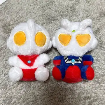 울트라맨 포근포근 앉은 봉제 인형 2체 세트