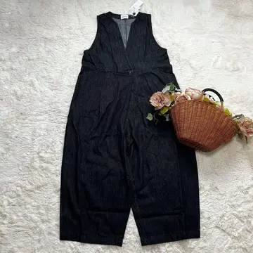 새상품 블리스번치 Bliss bunch 데님 살로펫 면린넨 블랙