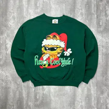 가필드 캐릭터 프린트 맨투맨 그린 L 5986