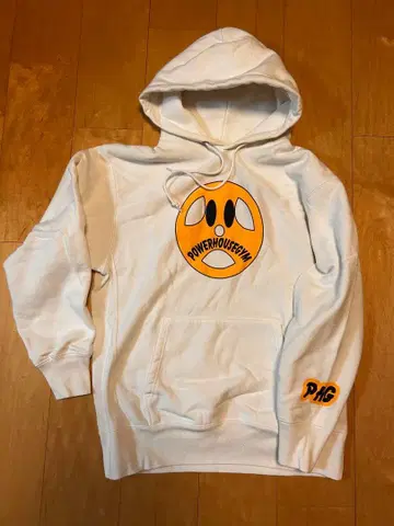 POWERHOUSE GYM 플레이트 화이트 후드티 사이즈 L