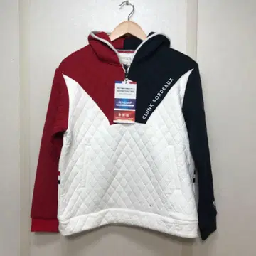 [ 새상품 ] 크랭크 CLUNK 골프웨어 퀼트JQ 하프 지퍼 후드티 L