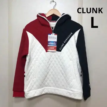 [ 새상품 ] 크랭크 CLUNK 골프웨어 퀼트JQ 하프 지퍼 후드티 L