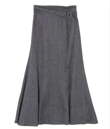러그나무 문 허리 라펠 트위드 머메이드 스커트 그레이