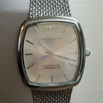 TECHNOS TAM-551 빈티지 쿼츠 메쉬 벨트 작동품
