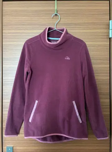 L.L.Bean 하이넥 플리스 풀오버 크림슨 빨간색 XS 구제 의류