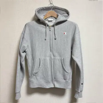 [ M 사이즈 ] champion 후드티 리버스 위브 USA 그레이 지퍼