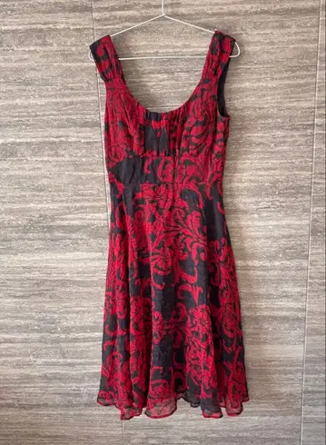 dressbarn 드레스 원피스 빨간색 블랙 US 구제 의류