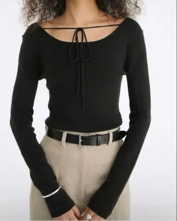 CLANE 클라네 ARRANGE RIBBON KNIT TOPS