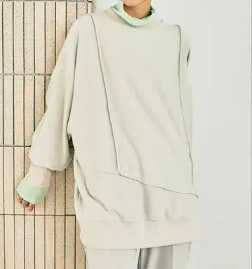 LEPSIM 아지메 절개 풀오버 그레이지