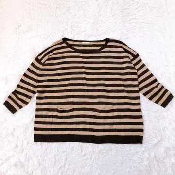 continuer de NICE CLAUP 보더 니트 오버 사이즈