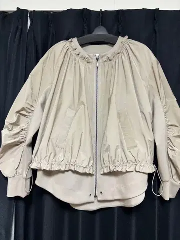 CYNICAL 본딩 타프타 개더 블루종