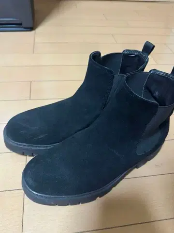 자라 사이드 고어 부츠 스웨이드 40 블랙