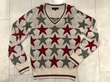 캘러웨이 Callaway 별 패턴 V넥 니트 스웨터