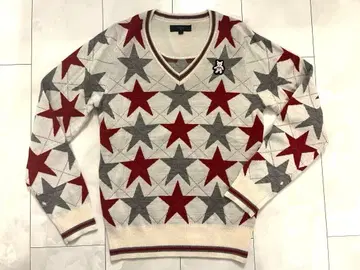 캘러웨이 Callaway 별 패턴 V넥 니트 스웨터