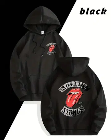 미사용 새상품 롤링 스톤스 블랙 후드티 L 사이즈 속기모