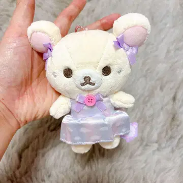 코리락쿠마 하늘 빙글솜사탕 매달린 봉제 인형 키링