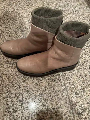 SAYA 샌드 스트레치 부츠 천연 가죽