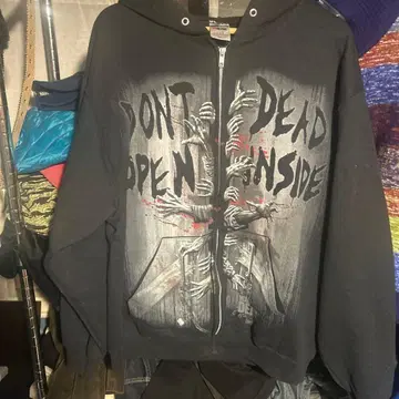 Jerzees Don't Dead 후드티 L 워킹 데드