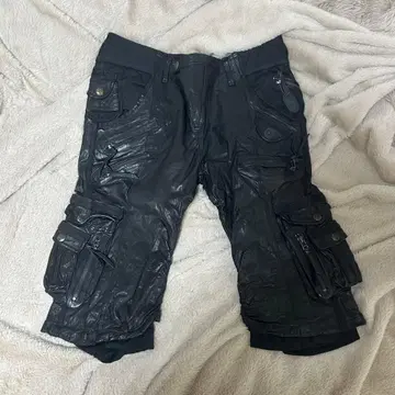 택 포함 새상품 14th addiction 가죽 하프 팬츠