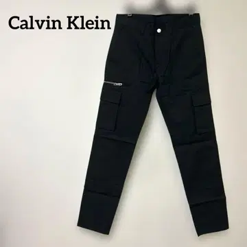 CK Calvin Klein 카고 팬츠 슬림 블랙 핏