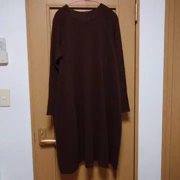 울 100% 롱 원피스