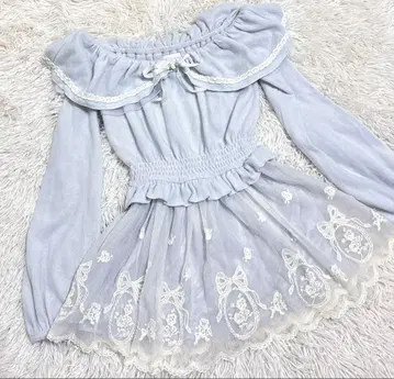 레어 헤이세이 LIZLISA y2k 공주 갸루 튜닉 발레코어 튤 레이스