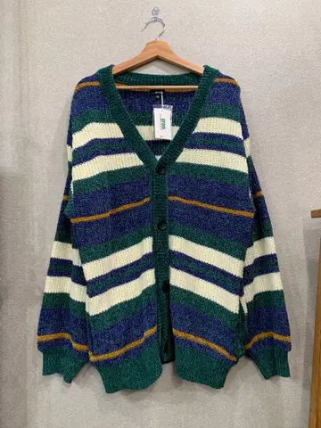 스트라이프 니트 가디건 M