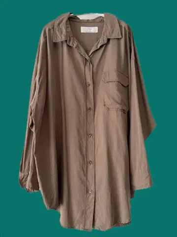 Plage 오버 사이즈 브라운 셔츠