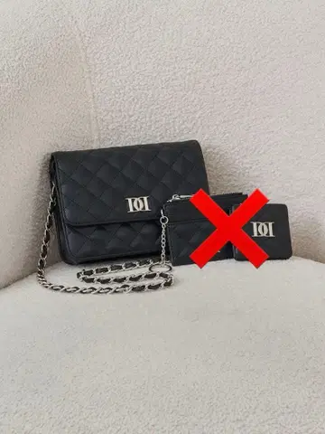 Darich DD 로고 퀼팅 트래블 세트 BLK 지갑 백