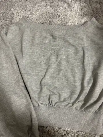 Original rhinestone crop sweat