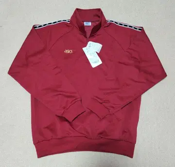 90s 90년대 ASICS 빈티지 하프 지퍼 저지 데드 스탁