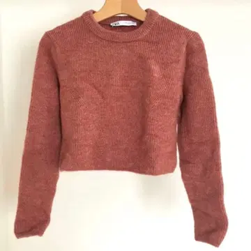 ZARA 숏 기장 핑크 니트