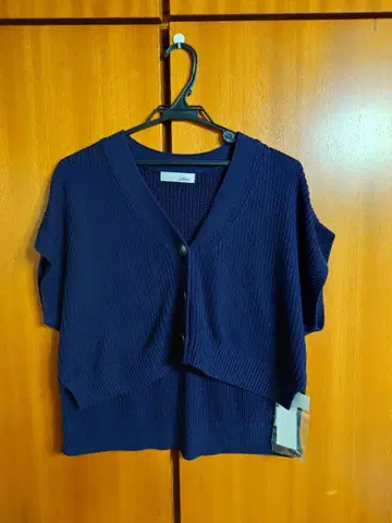 쿨레안 쿠스 네이비 반팔 가디건