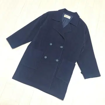 캐시미어 혼방 네이비 코트 루즈핏 피코트