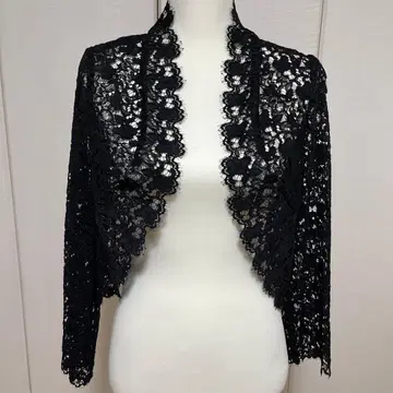 레이스 볼레로 숏 기장 자켓 블랙