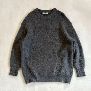 UNFILO 알파카 혼방 재기 니트 그레이 M