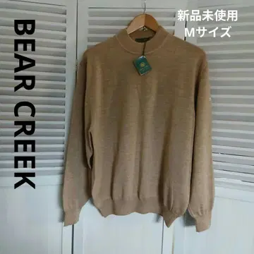 남성용 골프 M 사이즈 베이지 크루넥 스웨터 새상품