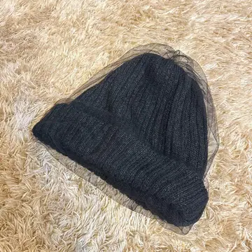CA4LA 튤 블랙 니트 모자 올 시즌