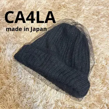 CA4LA 튤 블랙 니트 모자 올 시즌