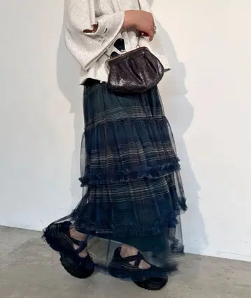 튤 프릴 캉캉 스커트