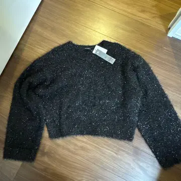 JEANASIS 블랙 크롭 스웨터